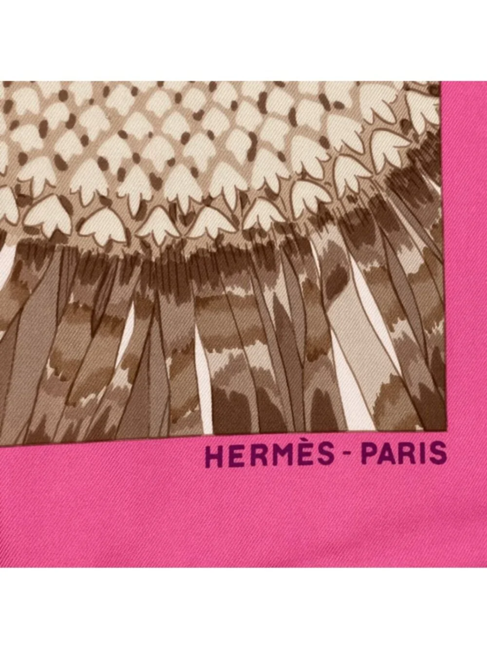 Hermes Scarf Carre 90 Square Pink Multicolor Floral Silk 100% Fleurs Et Carlines - Picture 8 of 8